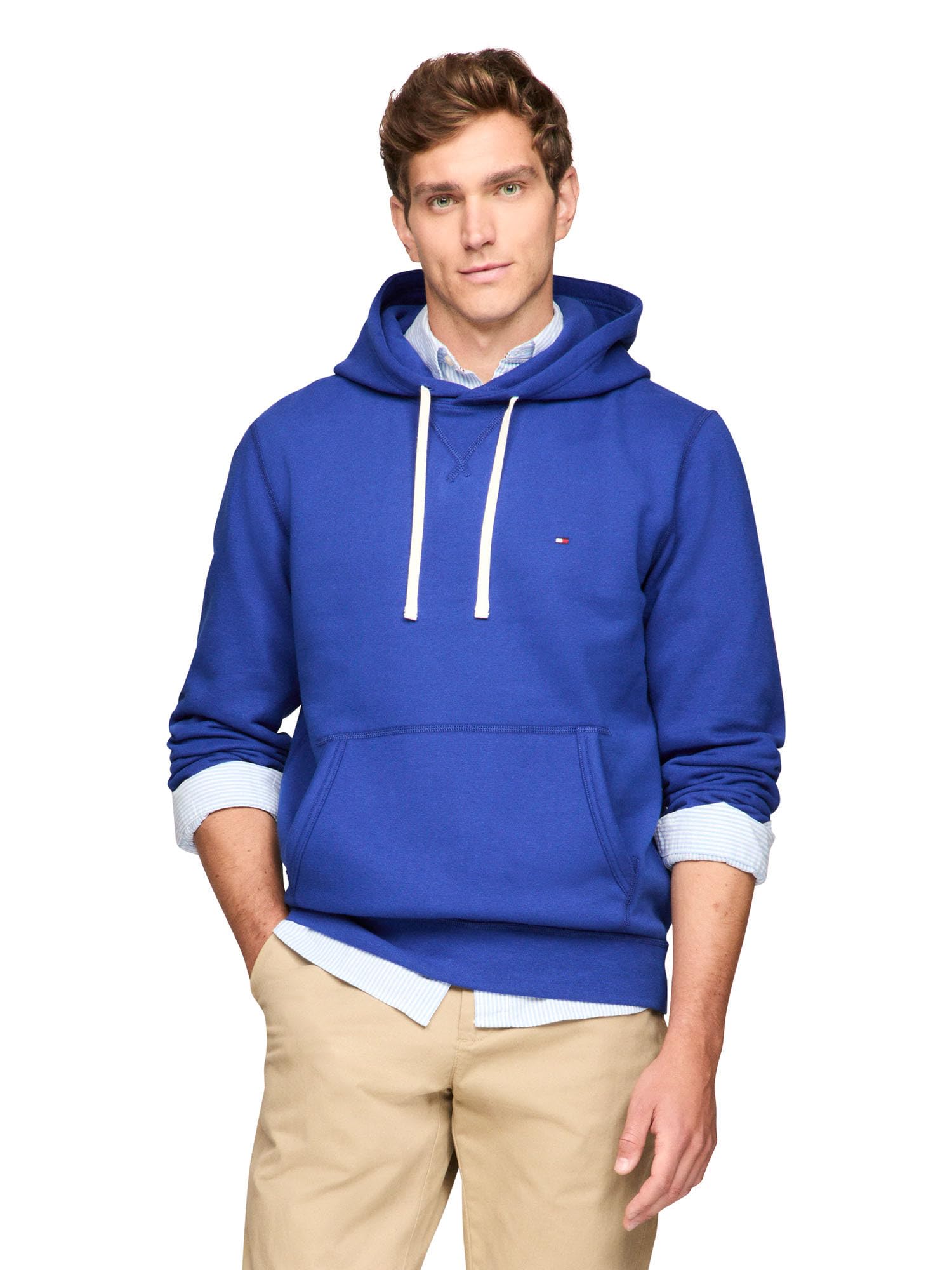 Mens Ribbed Hoodie Sweatshirt