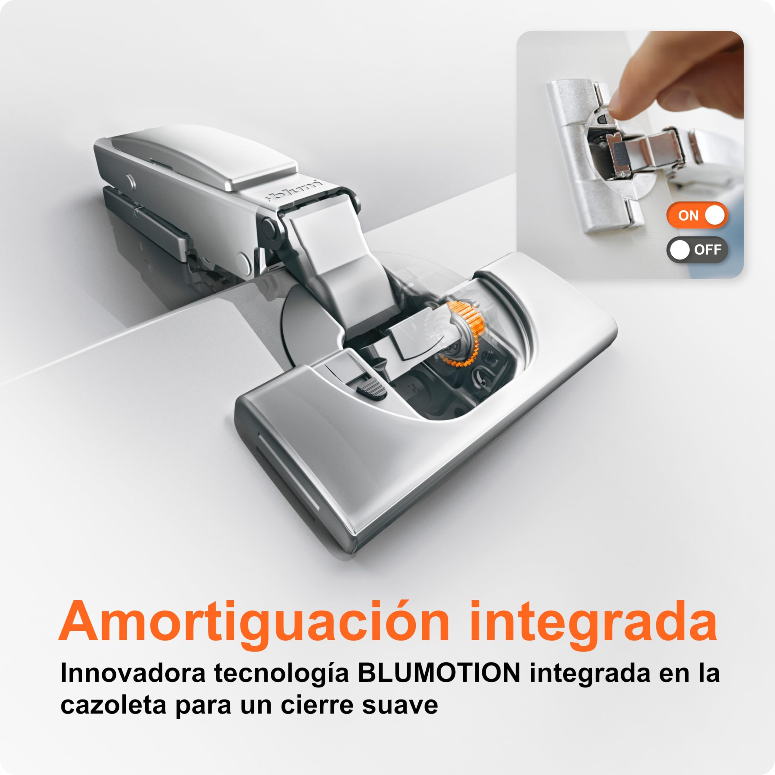 BLUM CLIP TOP BLUMOTION - Bisagra para muebles (2 unidades, 110°, recta, con muelle, tornillos, tope de esquina + placa de montaje en cruz excéntrica, acero, tornillos, distancia de 0 mm)