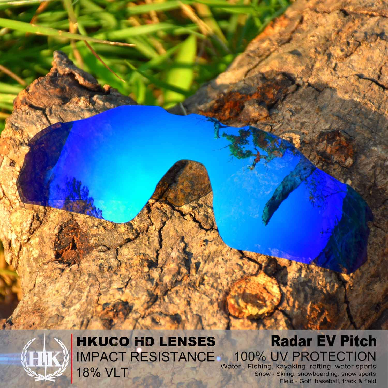 Rinforza gli uomini Lenti Compatibile/Sostituzione per Oakley Radar EV Pitch Rosso/Blu/Oro 24K/Emerald Verde Occhiali da sole