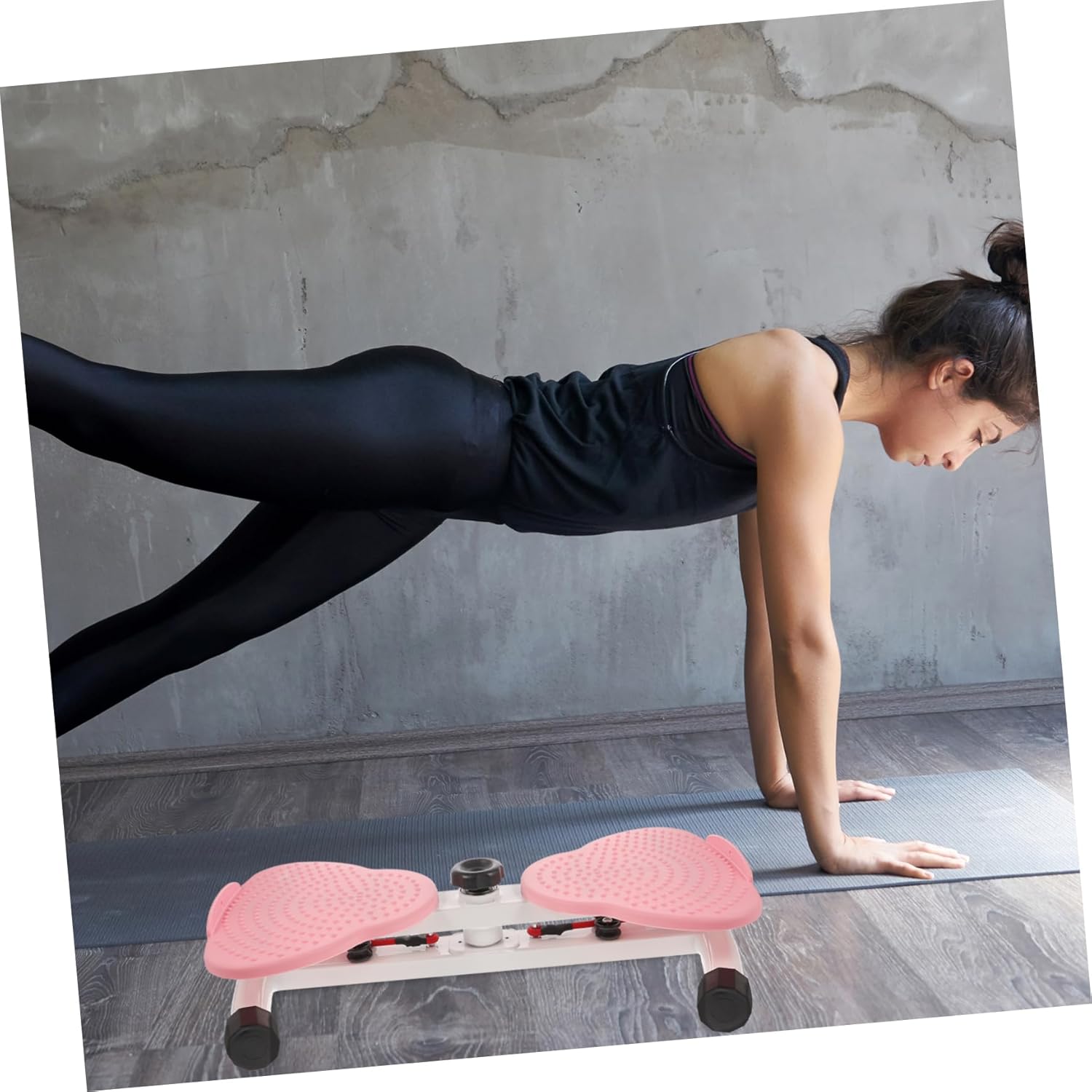 Twisting Waist Exercise Machine Silent Rotating Board for Core Strength Weight Loss and Fitness for Home Use and Abdominal Hip and Thigh Toning Pink