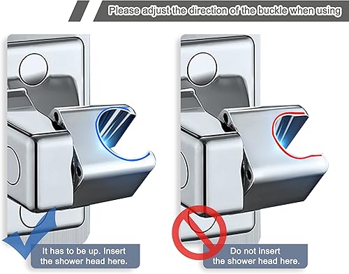 Miniatura 3 de Soporte para cabezal de ducha, adhesivo fuerte, ajustable, de mano, sin perforación, soporte de montaje en pared, para RV, niños, mascotas, personas