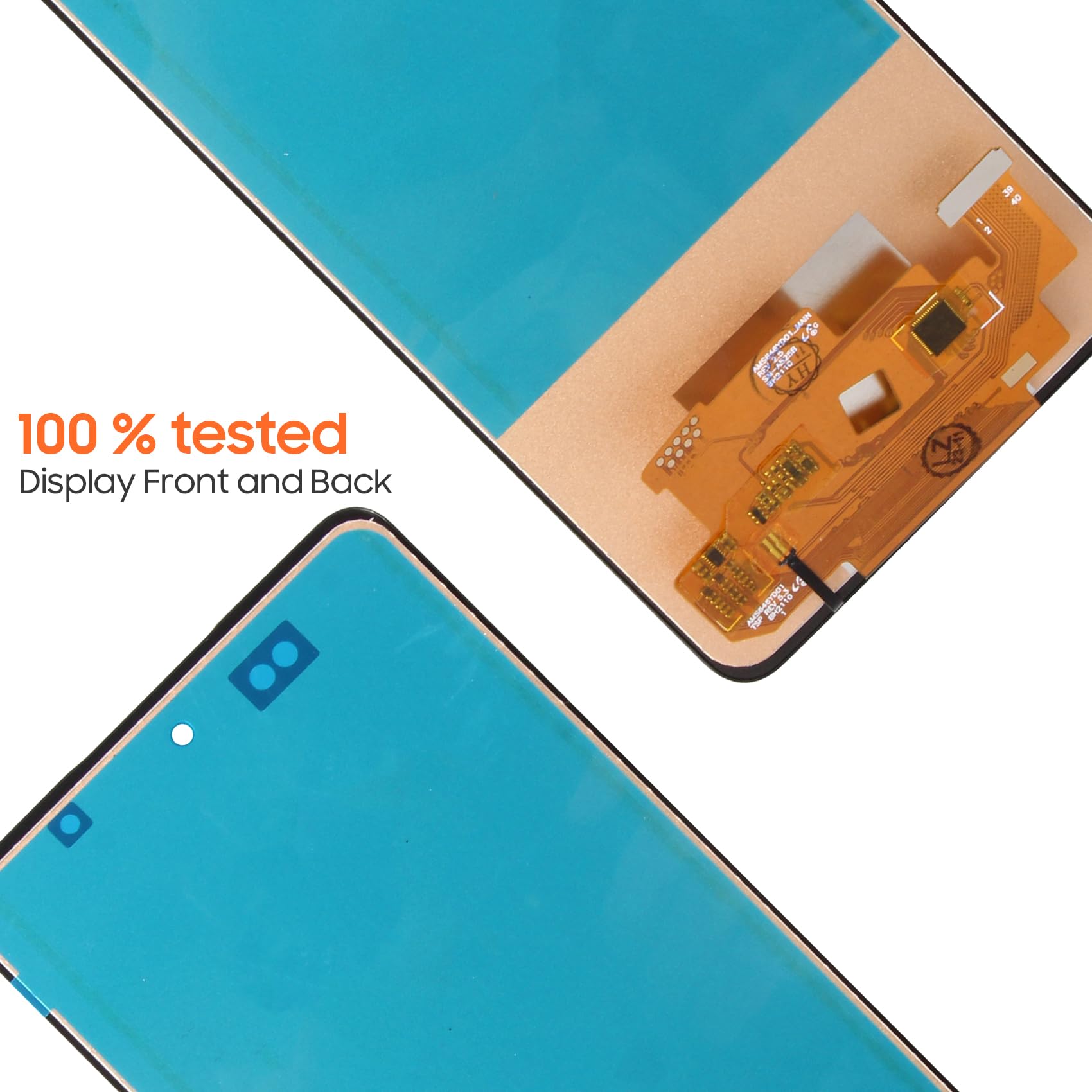 AGCUT Schermo LCD per Samsung A52s 5G LCD Display per Samsung Galaxy A52s 5G SM-A528B SM-A528B/DS 6,5 Pollici Digitalizer Touchscreen Assembly con Strumenti (Nero Incell, senza impronta)