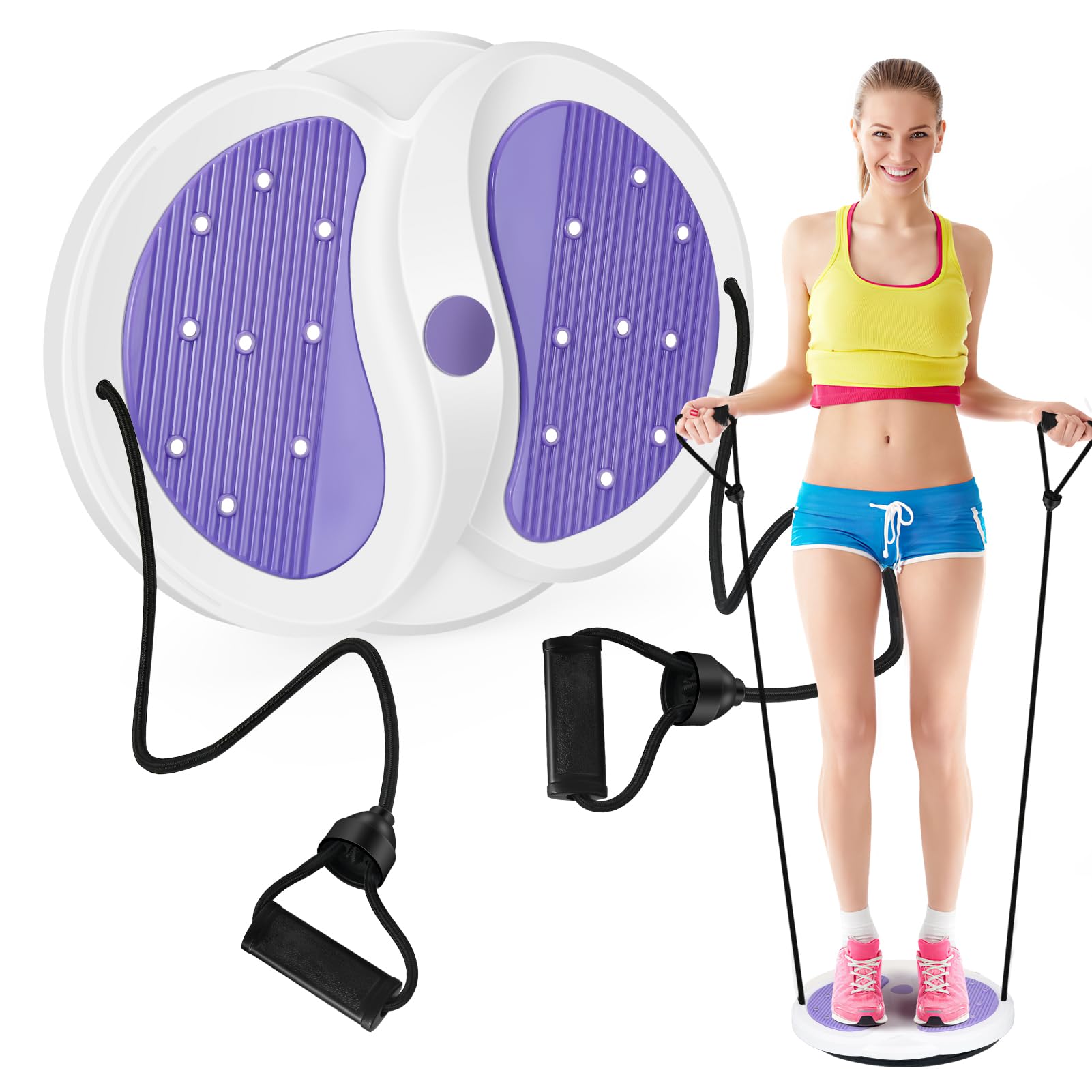 Disque de torsion de taille, exercice Twister pour la taille - Planche d'équilibre de la taille et de la forme de la machine d'exercice - Pour amincir la taille, les hanches et les cuisses -