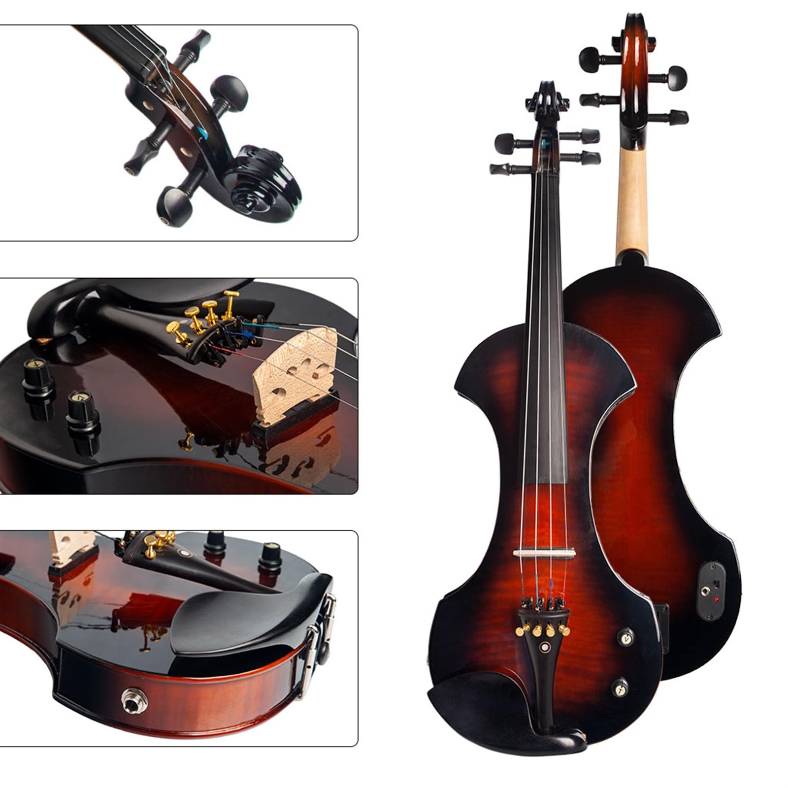 Kit Di Violino Professionale Kit Di Violino A Grandezza Naturale 4/4 Fai Da Te Fatto A Mano Violino Acustico In Legno Massello Naturale Con Pannello In Abete Rosso E Fondo In Acero