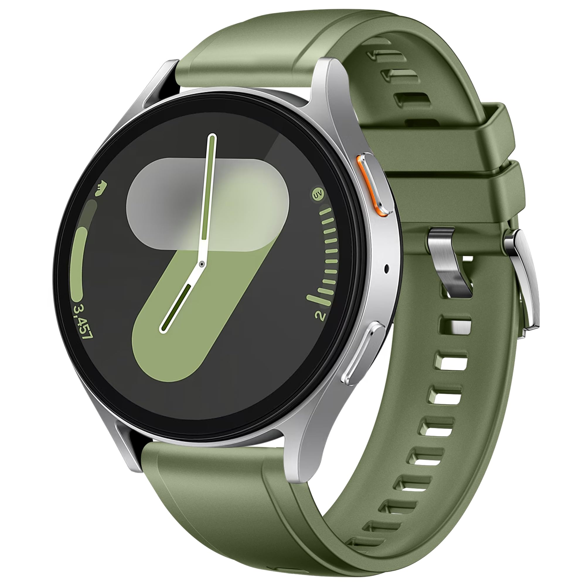 One Click 20mm Watch Strap Compatible with Samsung Galaxy Watch 7 6 5 4 Classic 40mm 44mm 42mm 46mm 43mm 47mm Silicone Replacement Straps for GT 3 42mm,Vivoactive 6/5/3,Venu 2 Plus Band-image-36