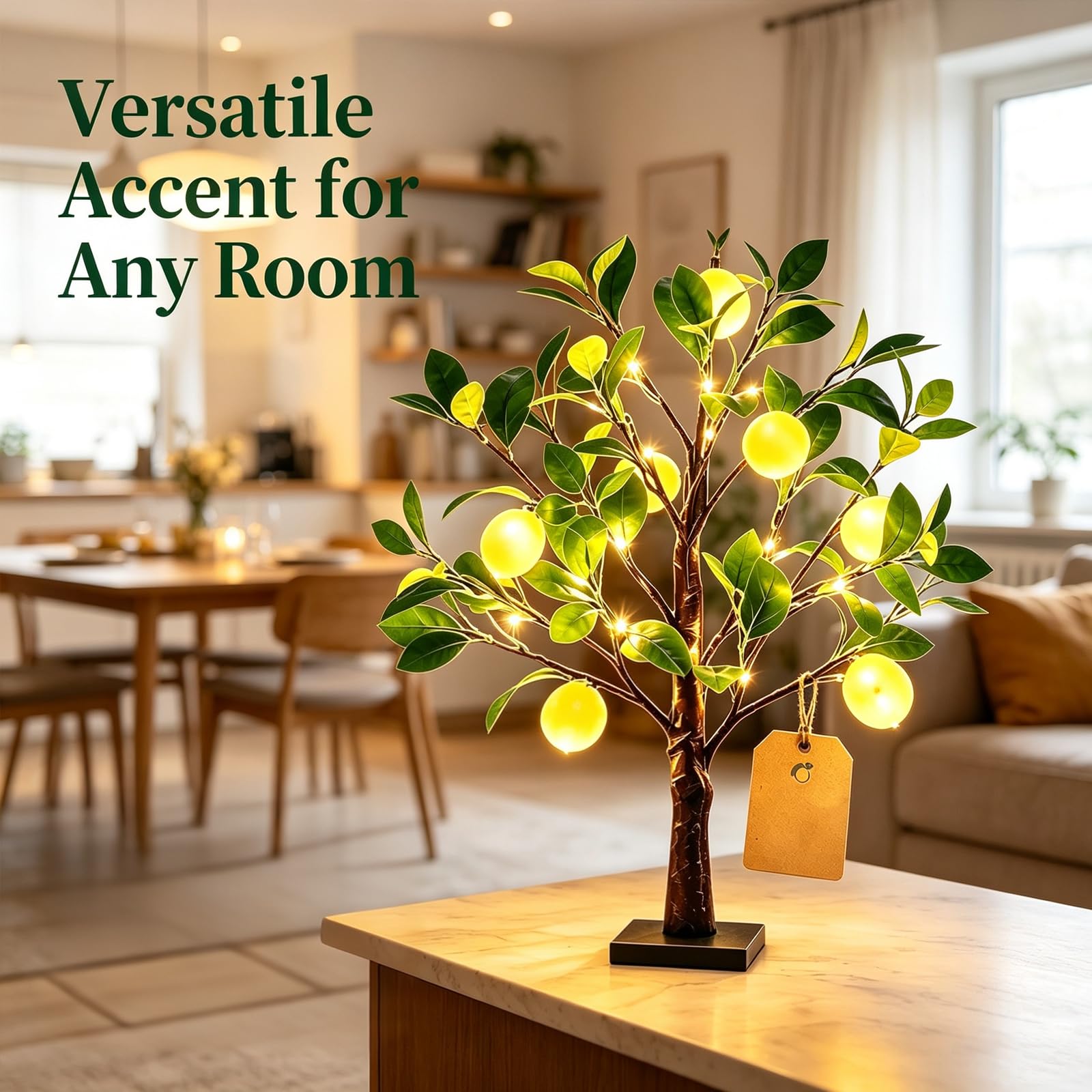 Leuchtende Zitronenbaum-Lampe, Künstlich Beleuchtete Tischlampe (2Pcs)