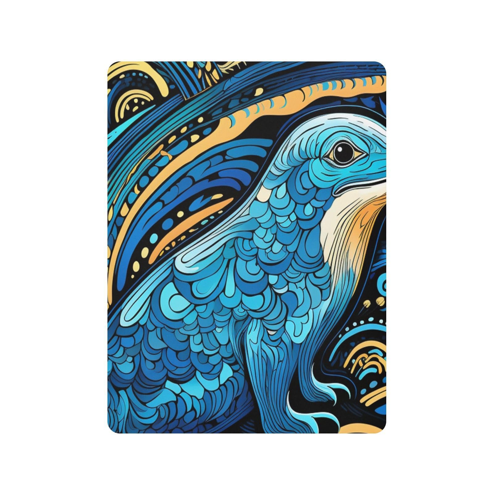 Arte Abstracto Azul Platypus Sábana de Cuna para Niños Pequeños,Sábanas de Algodón Suave para Bebés Aptas para Colchón Corralito