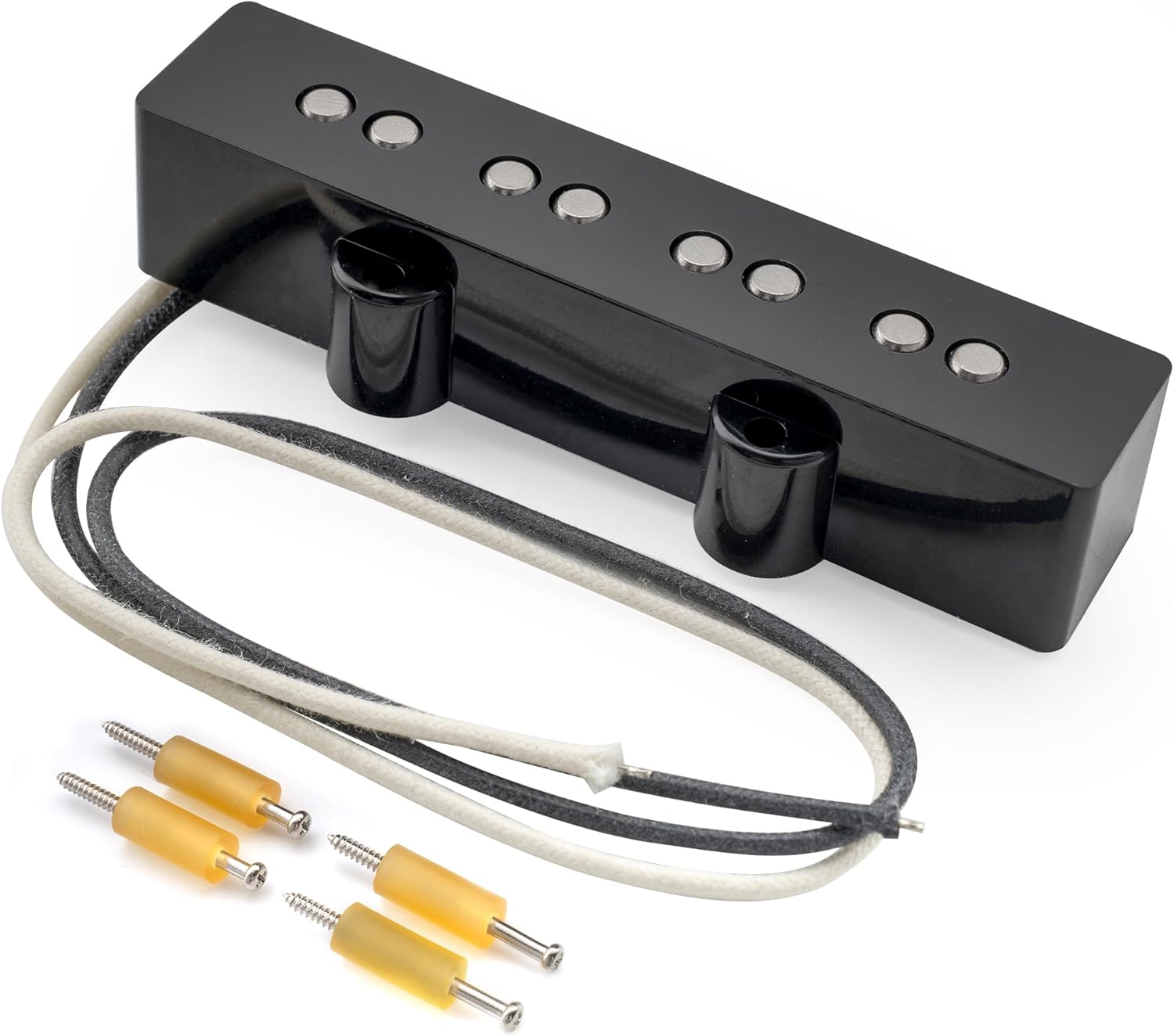 Musiclily Pro JB-70S Alnico 5 Single Coil Neck Pickup 8.3K for Jazz Bass Style Bass, Black