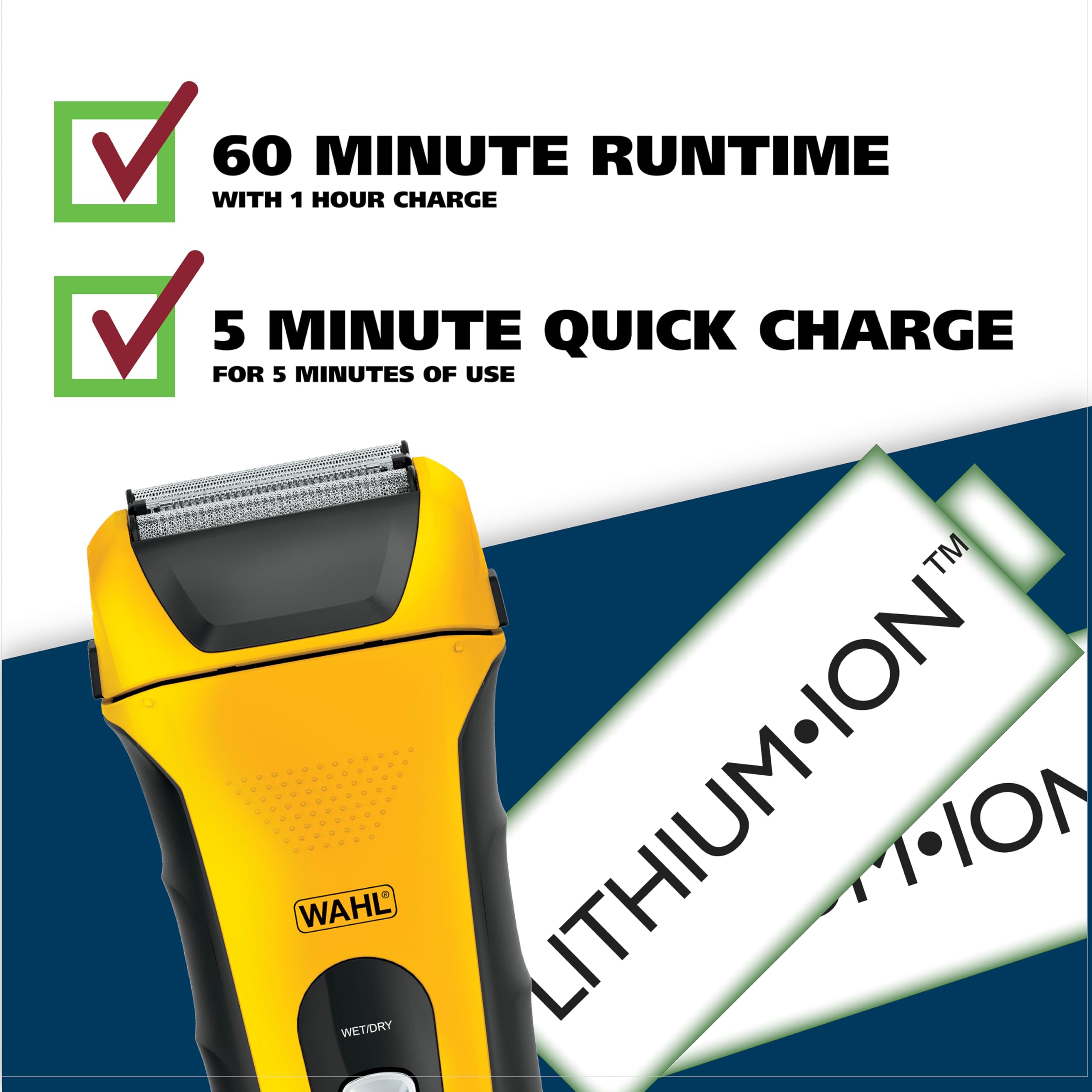 Wahl LifeProof Lithium Ion Electric Foil Shaver with Detail Trimmer for Men product thumbnail 6