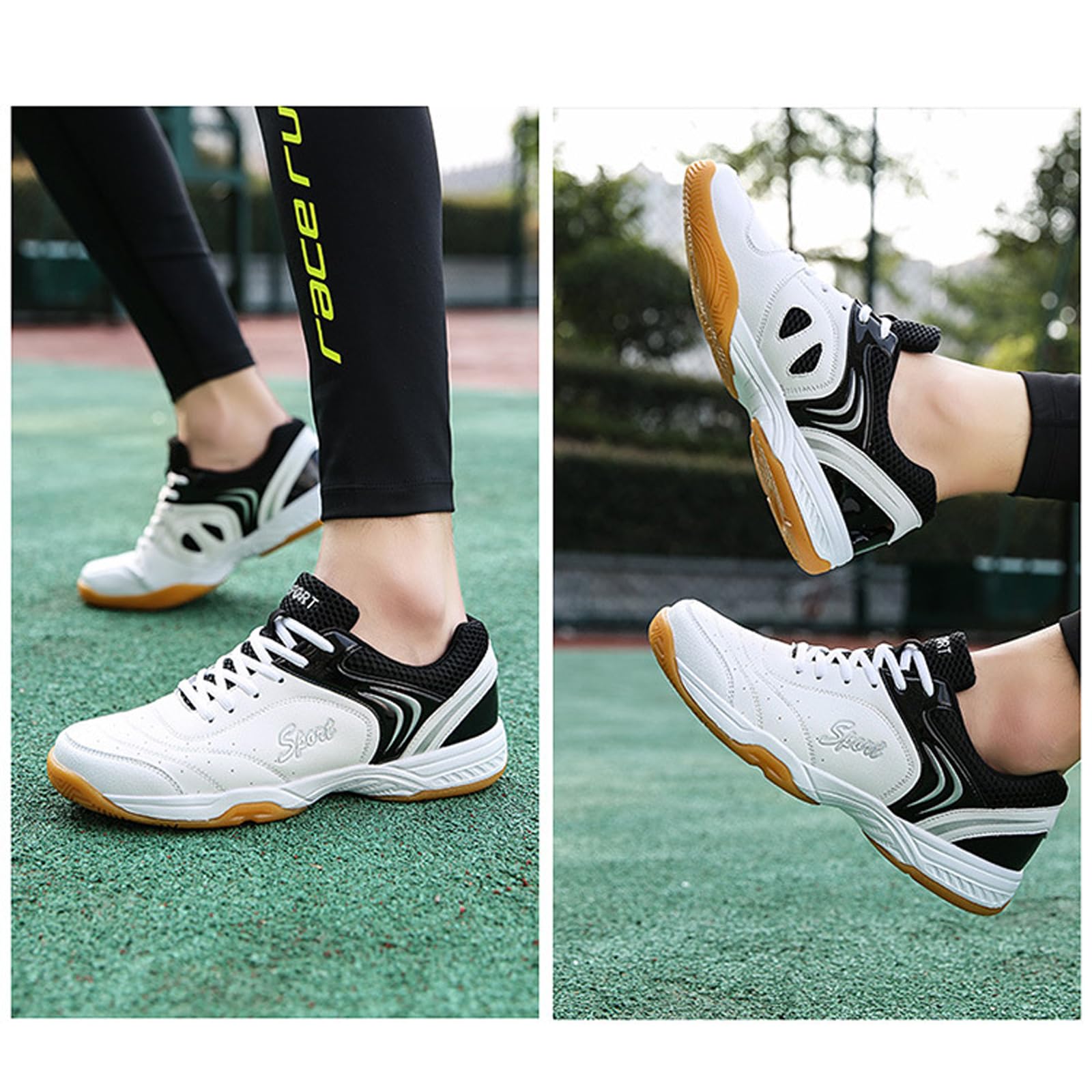 Zapatos De Tenis De Mesa,Zapatos De BáDminton,Zapatos De Pickleball para Hombre,BáDminton Zapatilla Voleibol,Prueba Resbalones,Transpirable,CóModos,para Pistas Interiores Y Exteriores