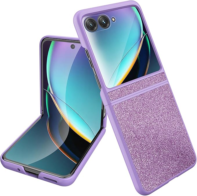 NINKI Compatible Motorola Razr Plus Case 2023 Crystal,Bling