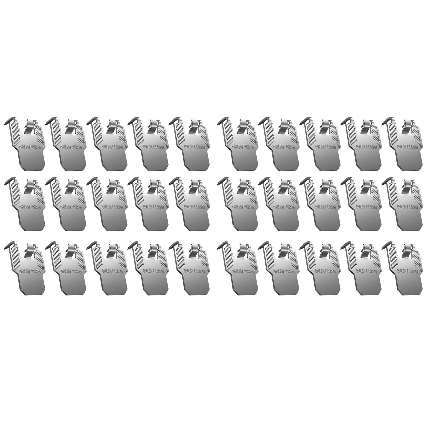 Jnchdghwa Silver 30Pcs Claw Picture Hangers For Drywall 40Lb Capacity Each, Tool-Free Installation For Pictures, Mirrors & Wall Decor