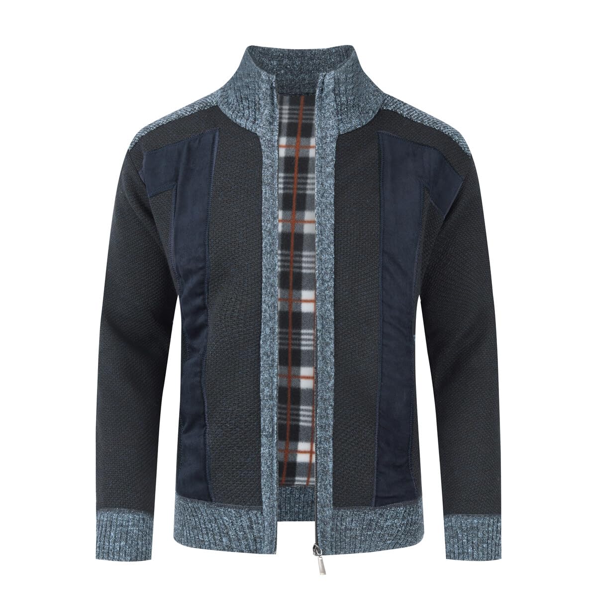 Gebreid vest voor heren, winter, zonder capuchon