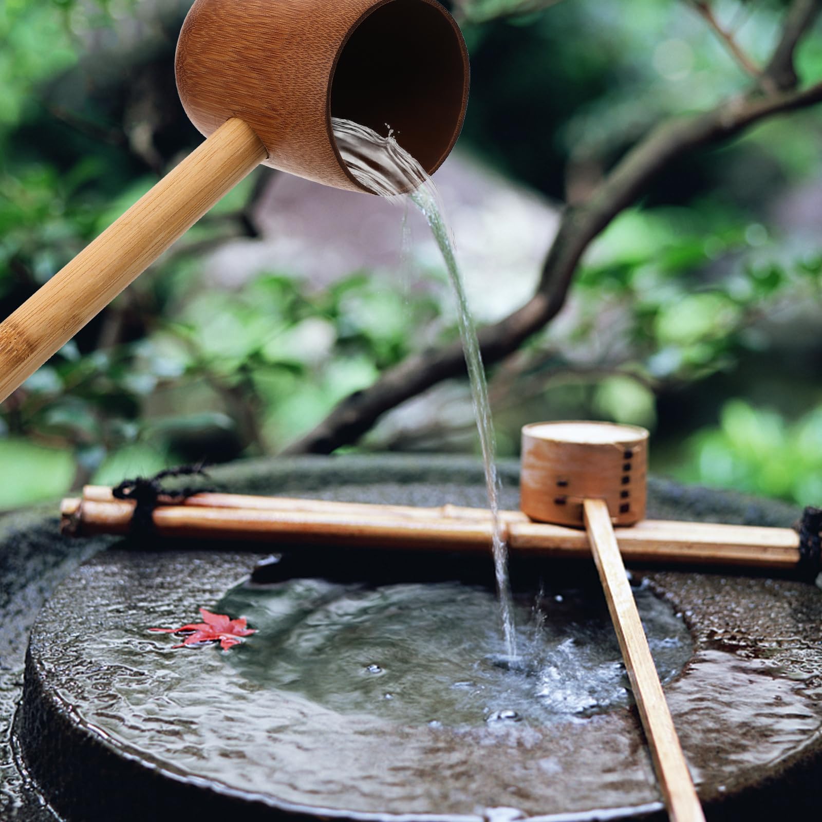 Cabilock Long Handle Water Ladle Water Scoop for Kitchen Garden for Watering Indoor Plants Tea Ceremony and Home Use Comfortable Grip Deep Design