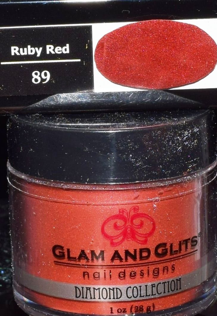Glam Glits Acrylic Powder 1 oz Ruby Red DAC89