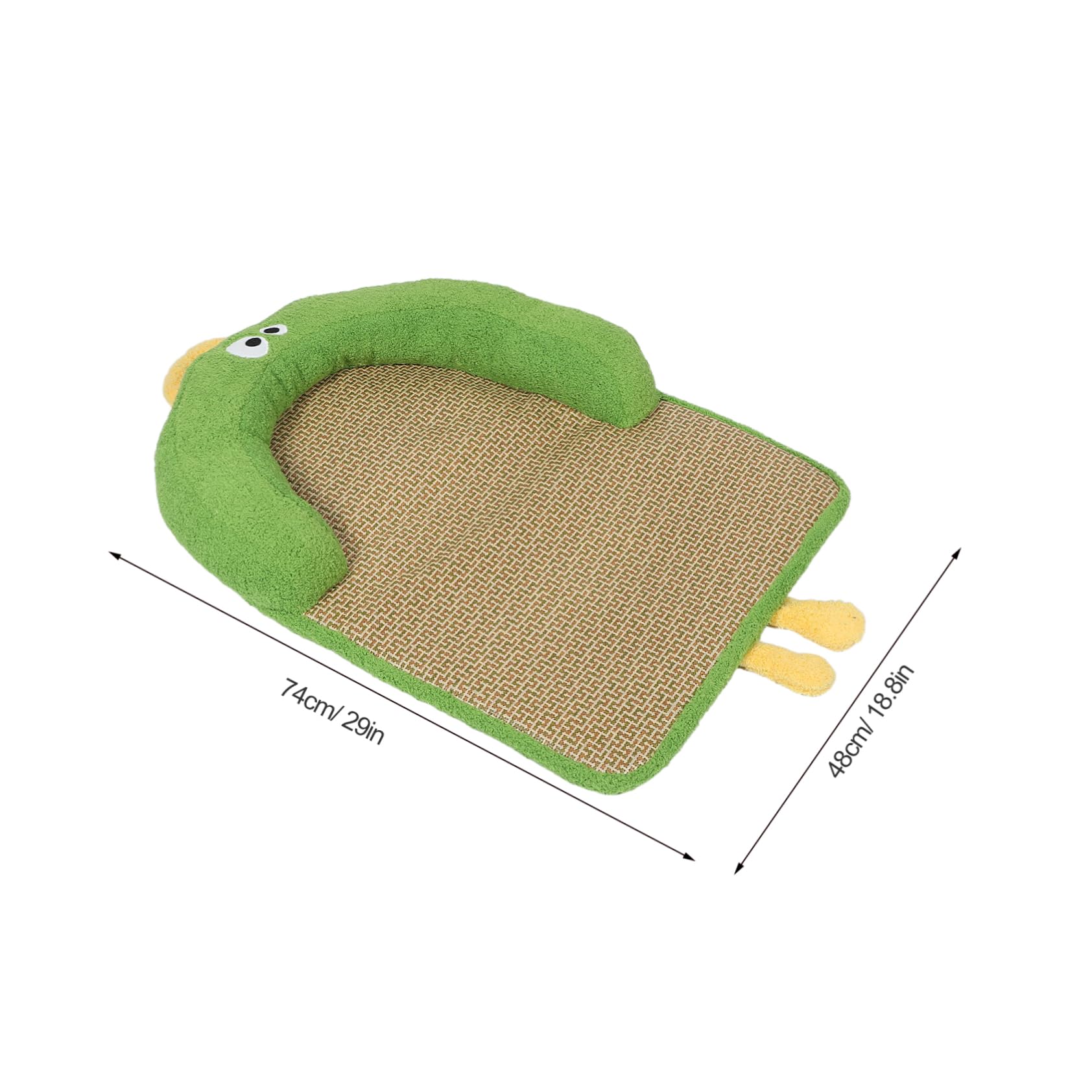 Mipcase Tappetino Refrigerante per Cani in Rattan Cuscino Verde | Intreccio Artigianale Traspirante, Portatile per Casa e Viaggio, per L'estate