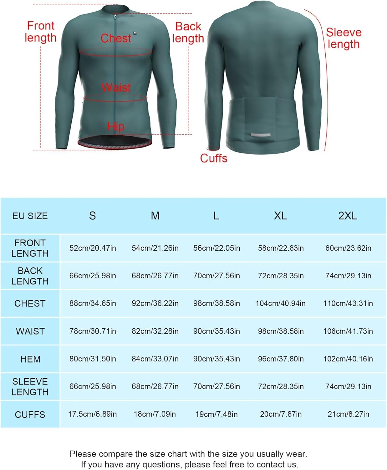 LAMEDA Men's Cycling Jersey Long Sleeves with 3 Rear Pockets Quick Dry Breathable Bicycle Jersey - Image 7