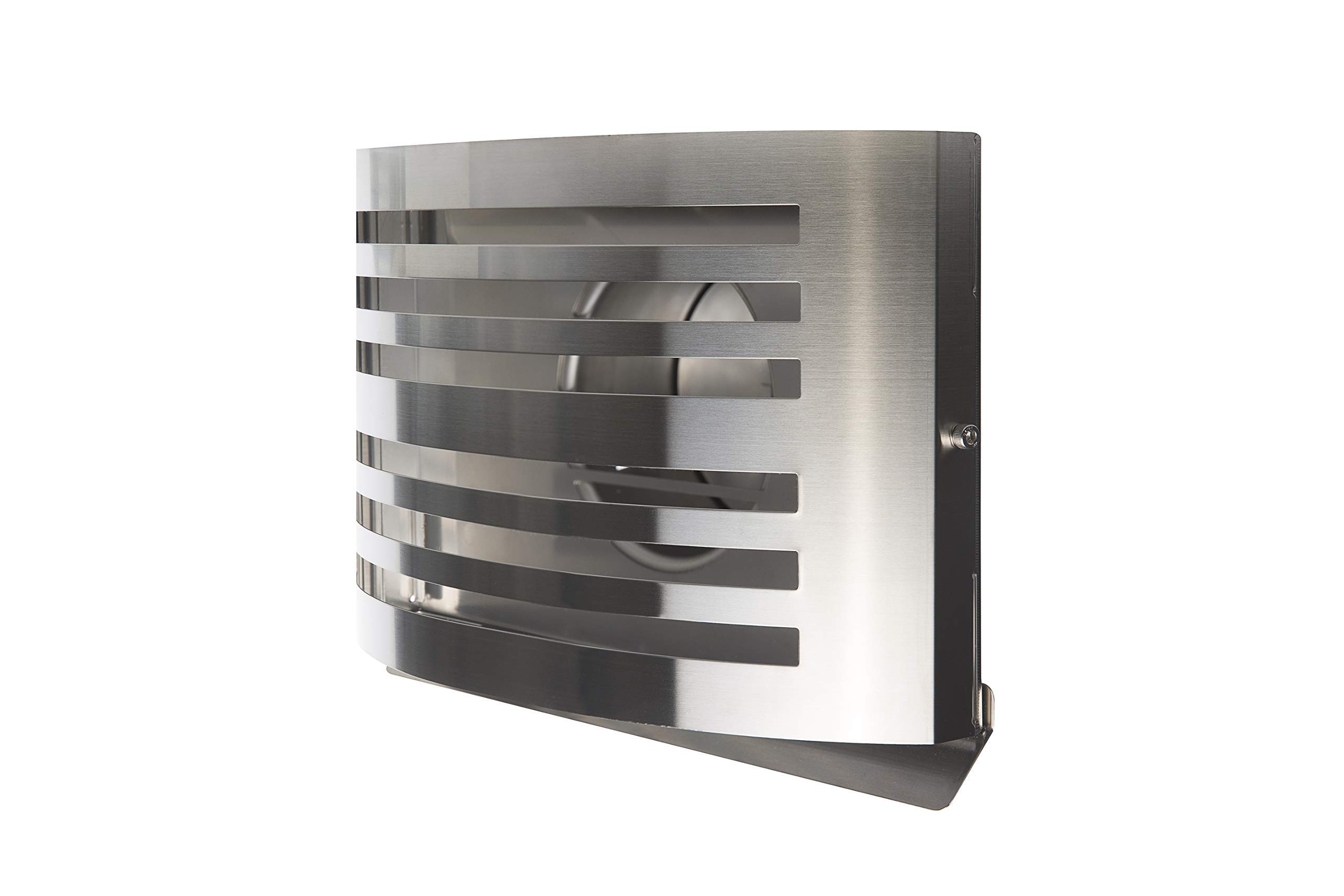 Grille d'évacuation design avec clapet anti-retour isolé en acier inoxydable 304 - V2A brossé (DN 150/150 mm)
