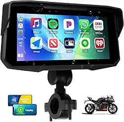 Sistema de navegação GPS para motocicleta, tela de 6,8 polegadas, reprodutor inteligente portátil, suporta Android Auto IP68 à prova d'água