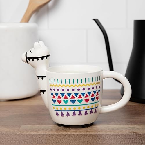Miniatura 8 de Taza de café con forma de animal LLama en 3D o chocolate caliente que cambia de color, perfecta para los amantes de la llama o la alpaca, 12 onzas