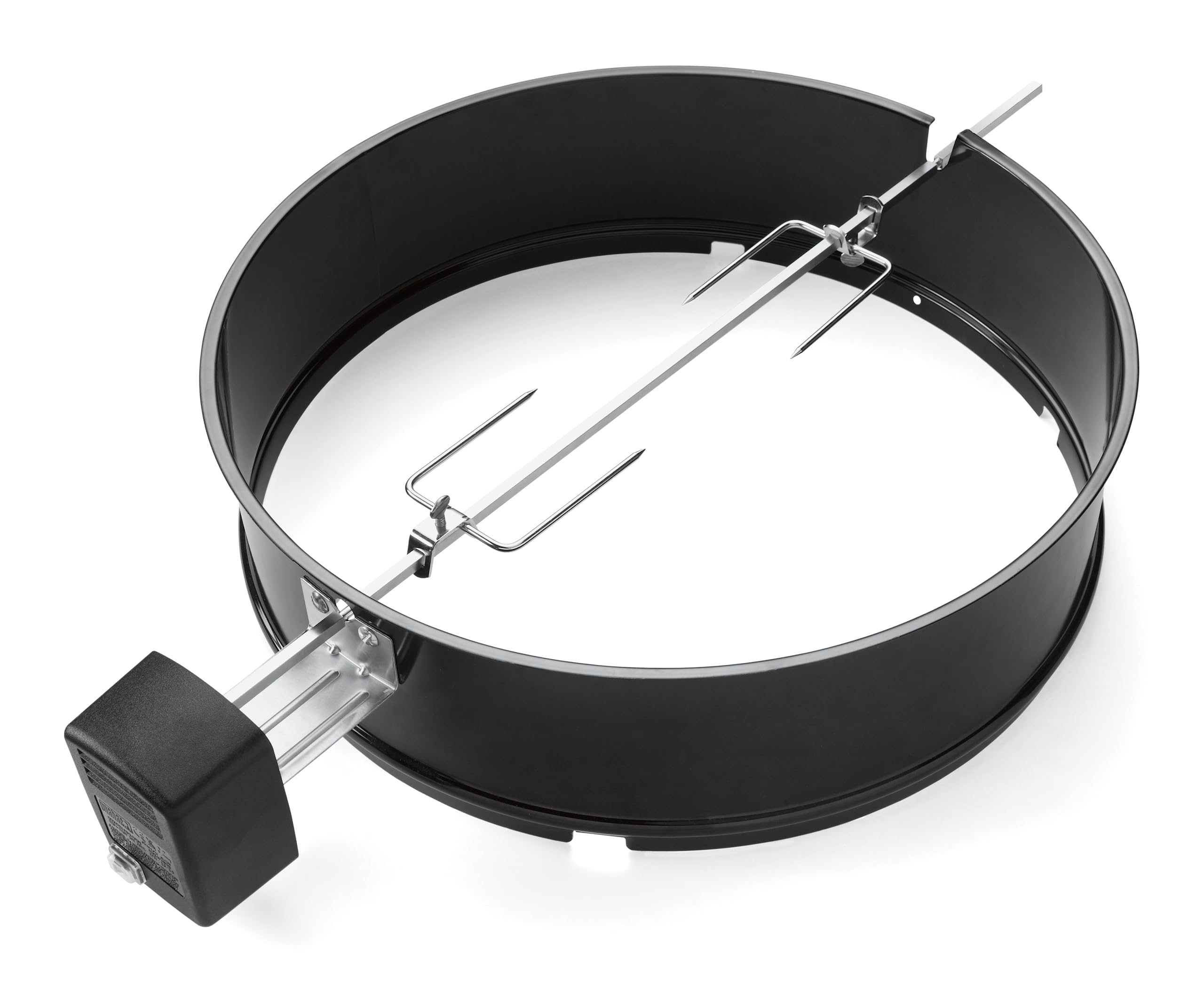 Weber Rôtissoire pour barbecues à Charbon 57 cm/Broche motorisée pour Une Cuisson homogène des rôtis et volailles – Noir/Argent (7494)