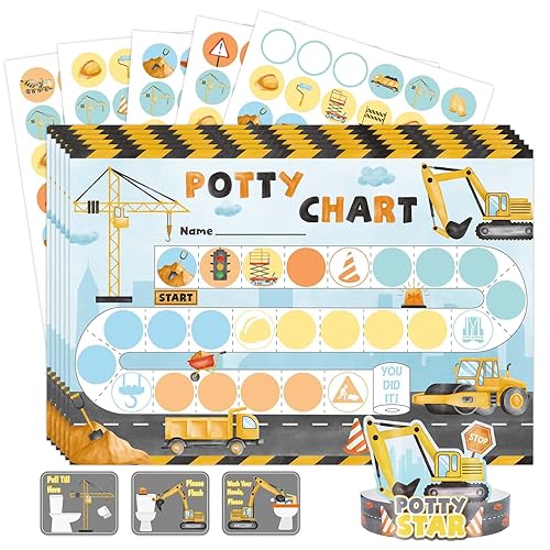 Tabla de entrenamiento para ir al baño para niños pequeños, tabla de orinal de unicornio para niñas (vehículo de construcción)