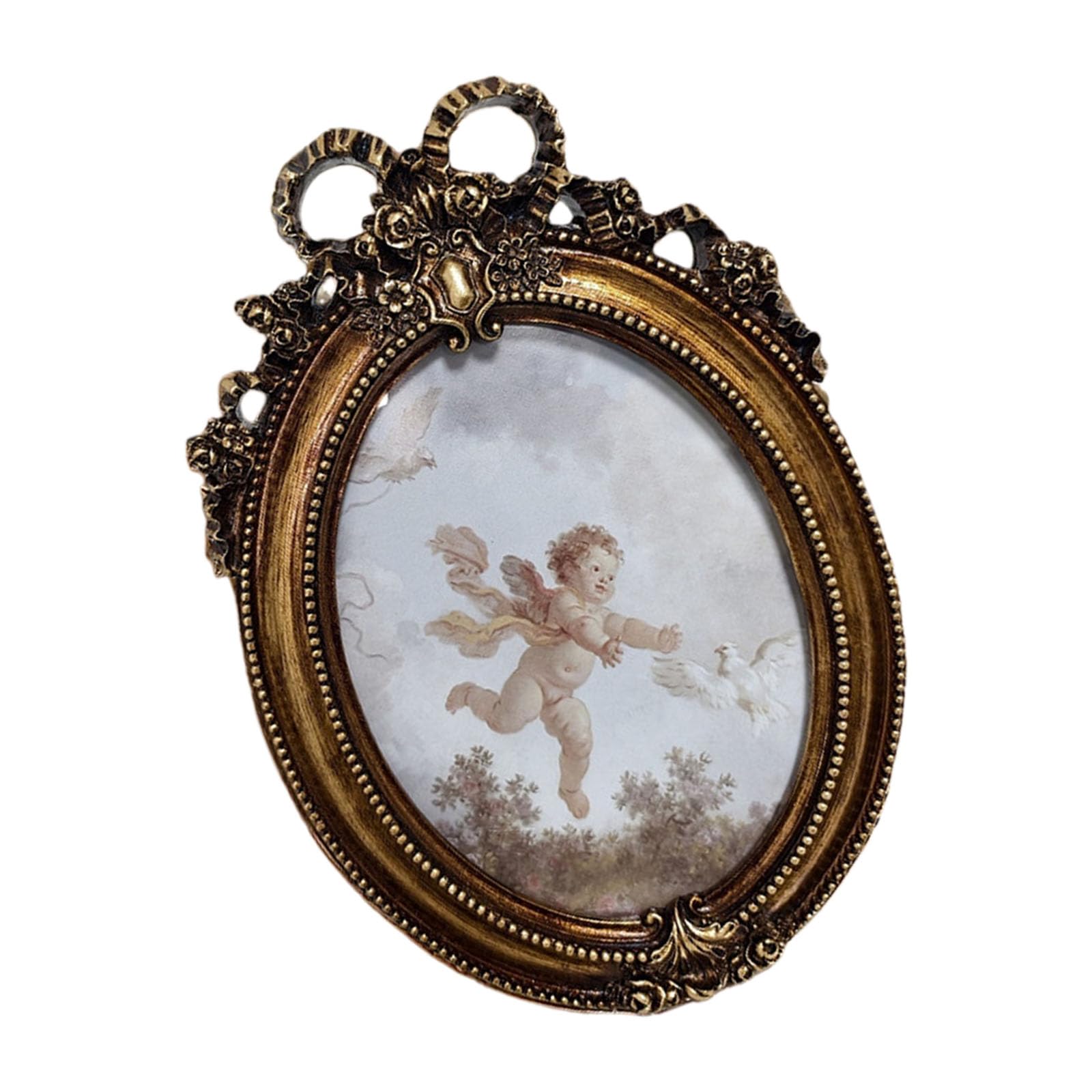 Antique Ornate Photo Frame for Tabletop Wall Display, Decorative Home Decorative Photo Frame