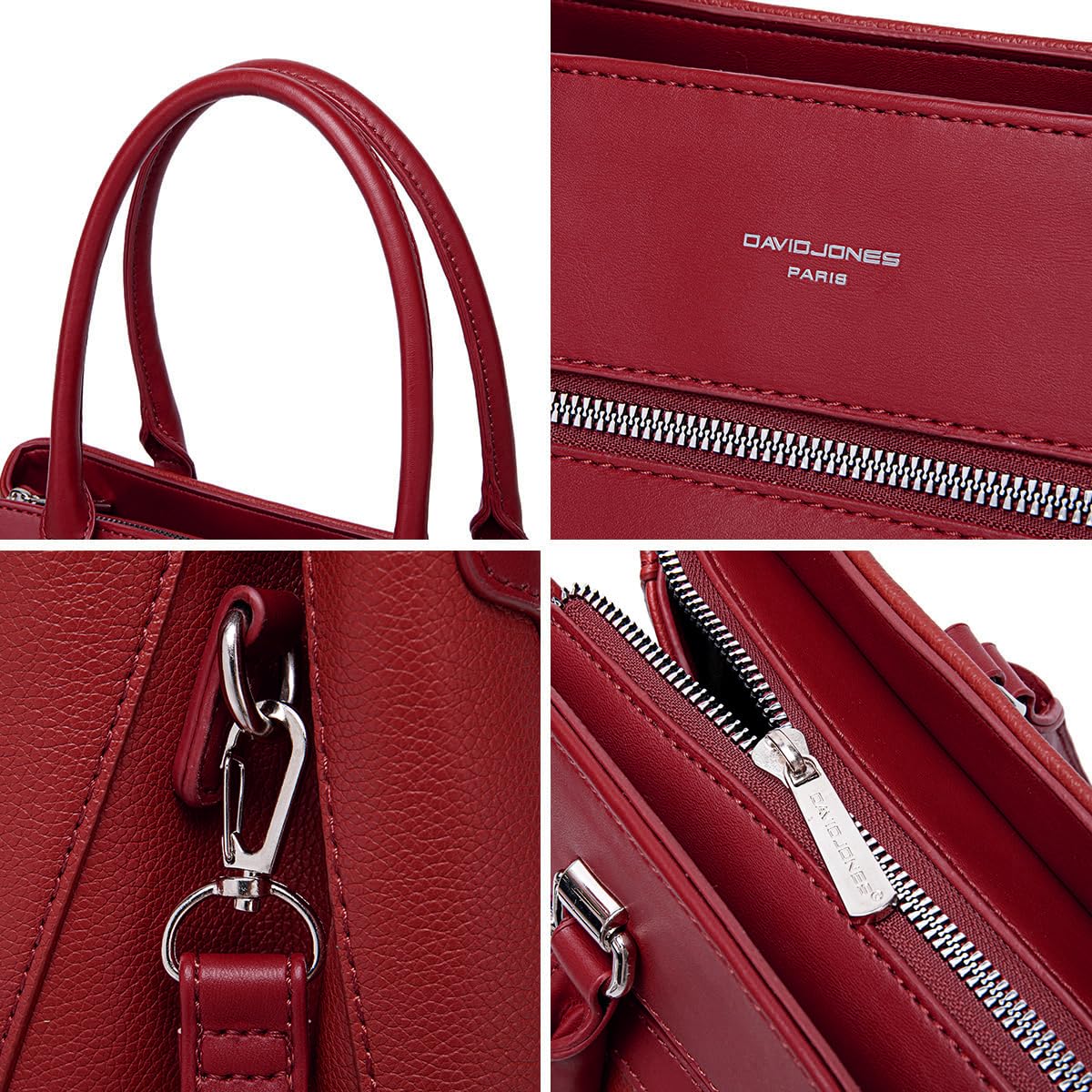 David Jones - Elegancka damska torebka - Torba na ramię ze skóry PU - Torba na zakupy ze skóry PU z wieloma przegrodami - Moda Miasto Lady Trend