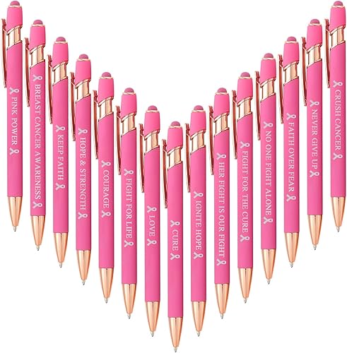 Miniatura 7 de Aozora 15 bolígrafos retráctiles de tinta negra de 0.039 pulgadas con punta de lápiz capacitivo, inspirador motivacional para pantalla táctil,