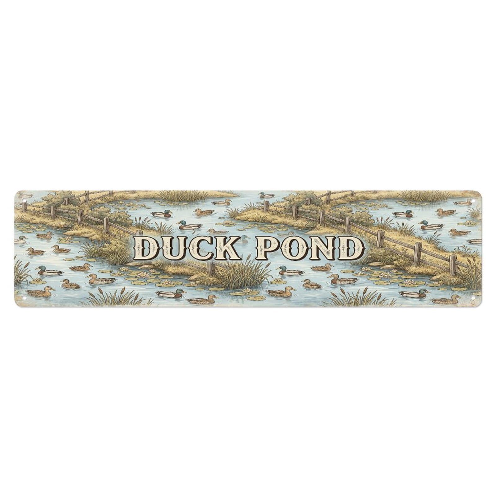 Xanthor Style Metal Tin Sign Vintage Pond Go Duck Farmhouse Funny Duck Backyard Farm