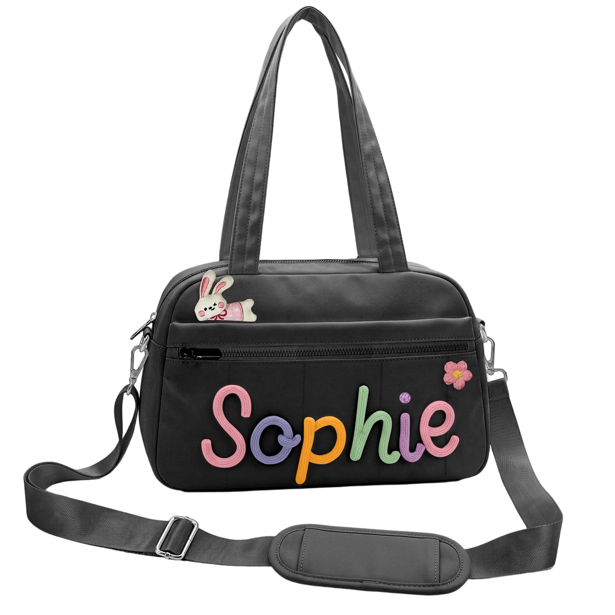Personalized Duffle Dance Gym Bags with Name for Girls Boys Teen