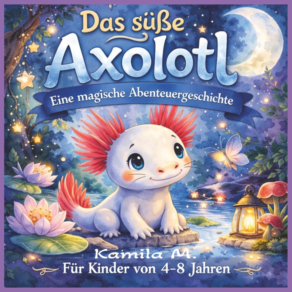 Das süße Axolotl: Eine magische Abenteuergeschichte für Kinder 4-8 Jahren