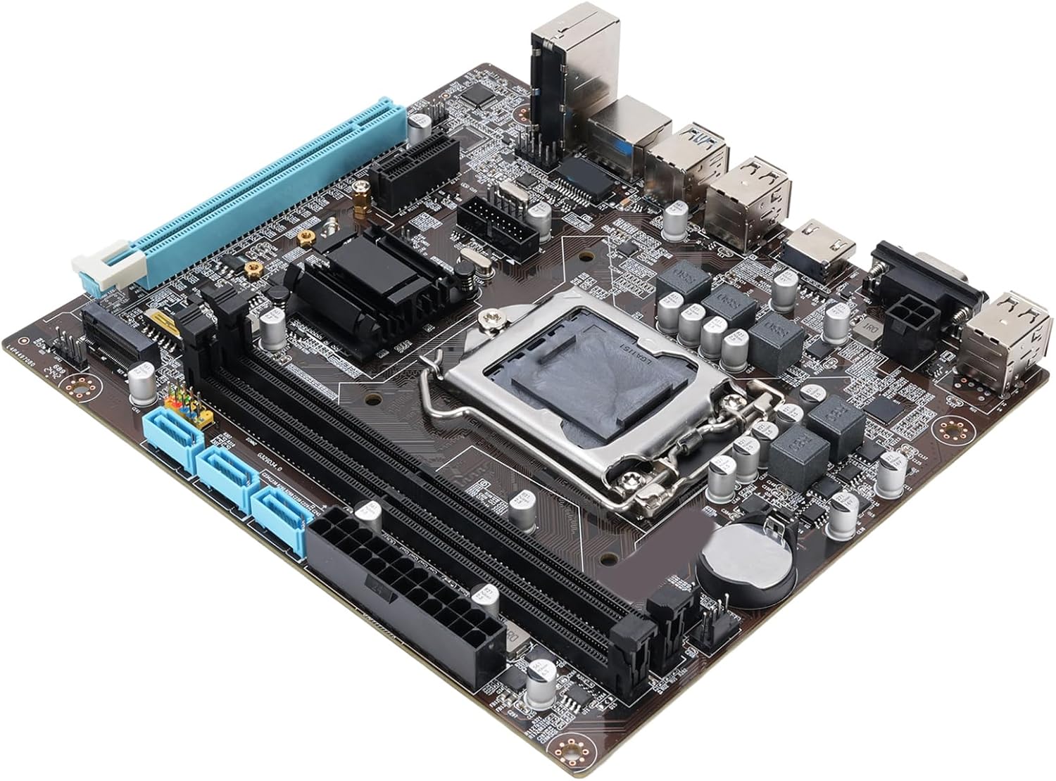 H110 Computer Gaming Motherboard, for LGA 1151 ATX 2 Channel Motherboard, DDR4 M.2 Nvme NGFF Serial ATA3.0 WiFi Gigabit LAN PCIe Motherboard Supports for 6 7 8 Gen 14nm CPU