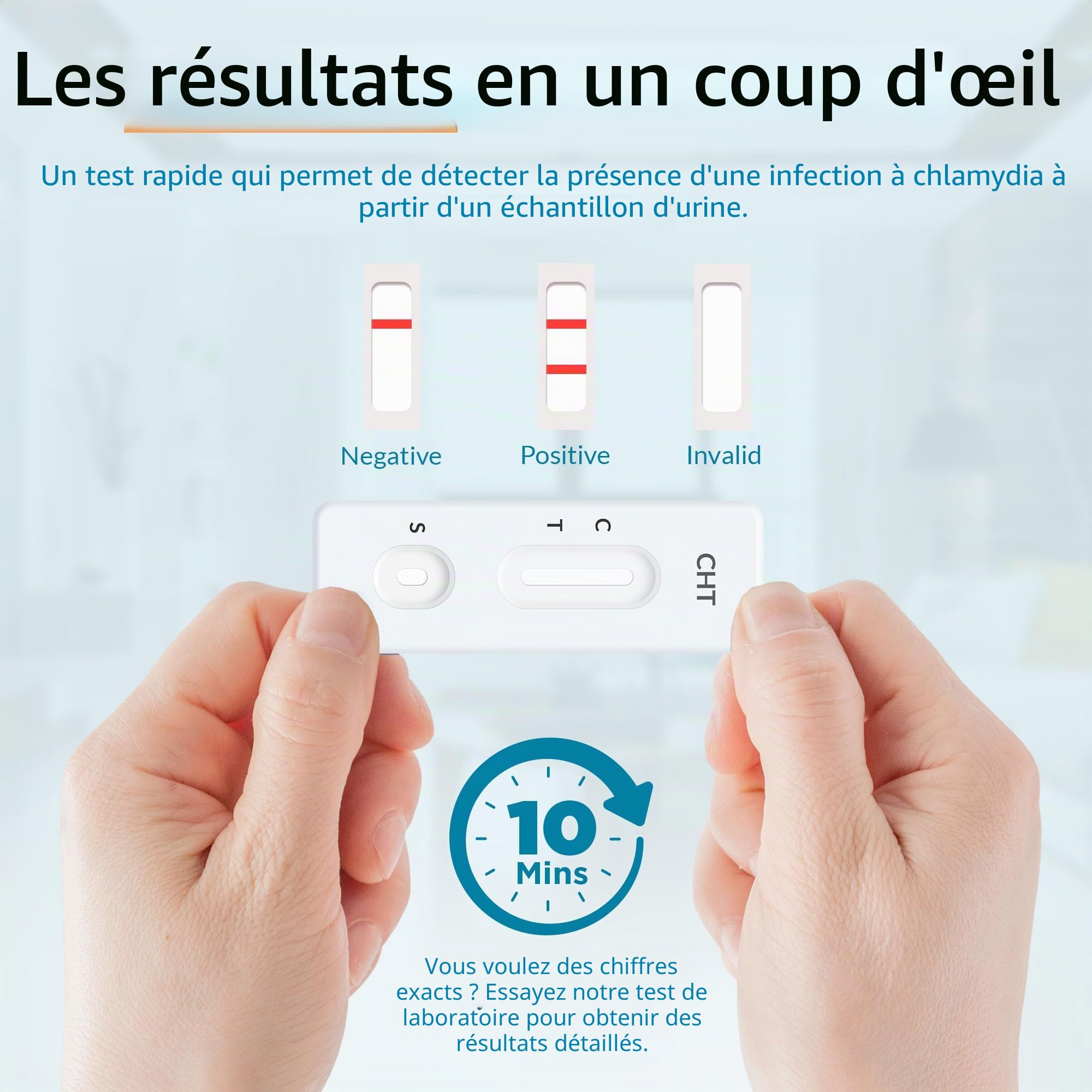 GetTested Kit de Test de Chlamydia pour Homme et Femme | Test Rapide à Domicile, Résultats en 10 Minutes, Auto-Test d'Urine