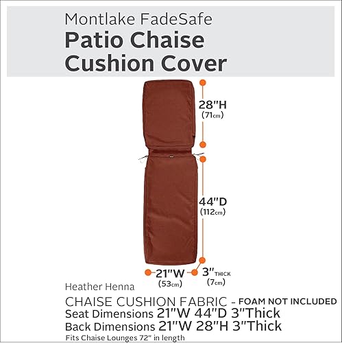 Miniatura 3 de Classic Accessories Montlake - Funda de cojín y diván para patio, Heather Henna