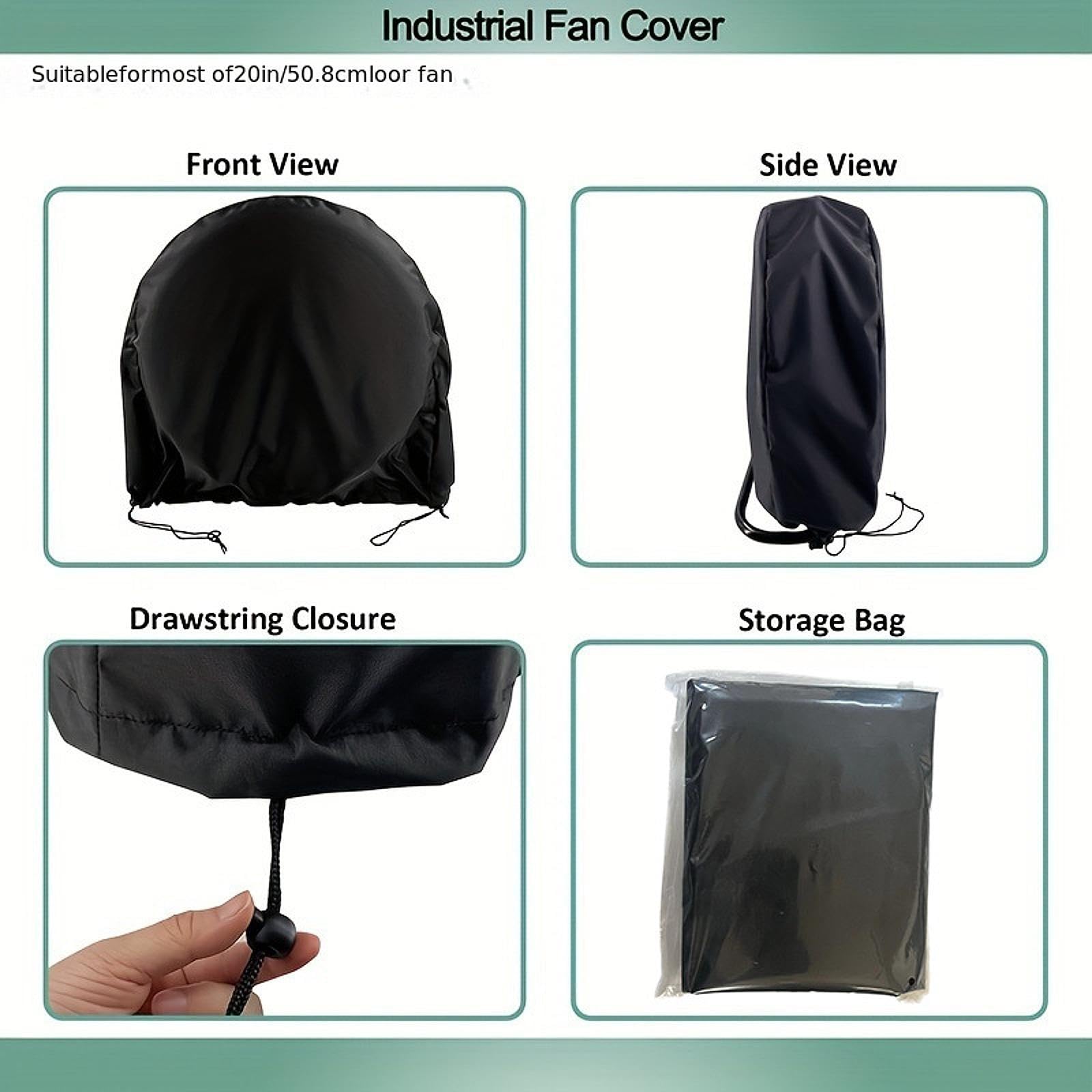 BNF® Industrial Fan Cover Dustproof Floor Fan Cover for Workshop Basement Outdoor 92cmx92cmx28cm|Home & Garden |Household Supplies & Cleaning|Home Organization|Storage Bags 4