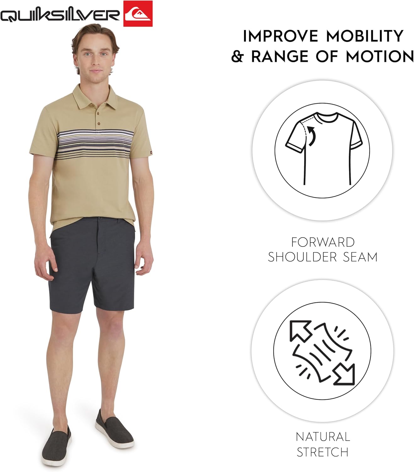 Quiksilver Men's Regular Fit Soft Cotton Jersey Short Sleeve Polo Shirt - Image 6