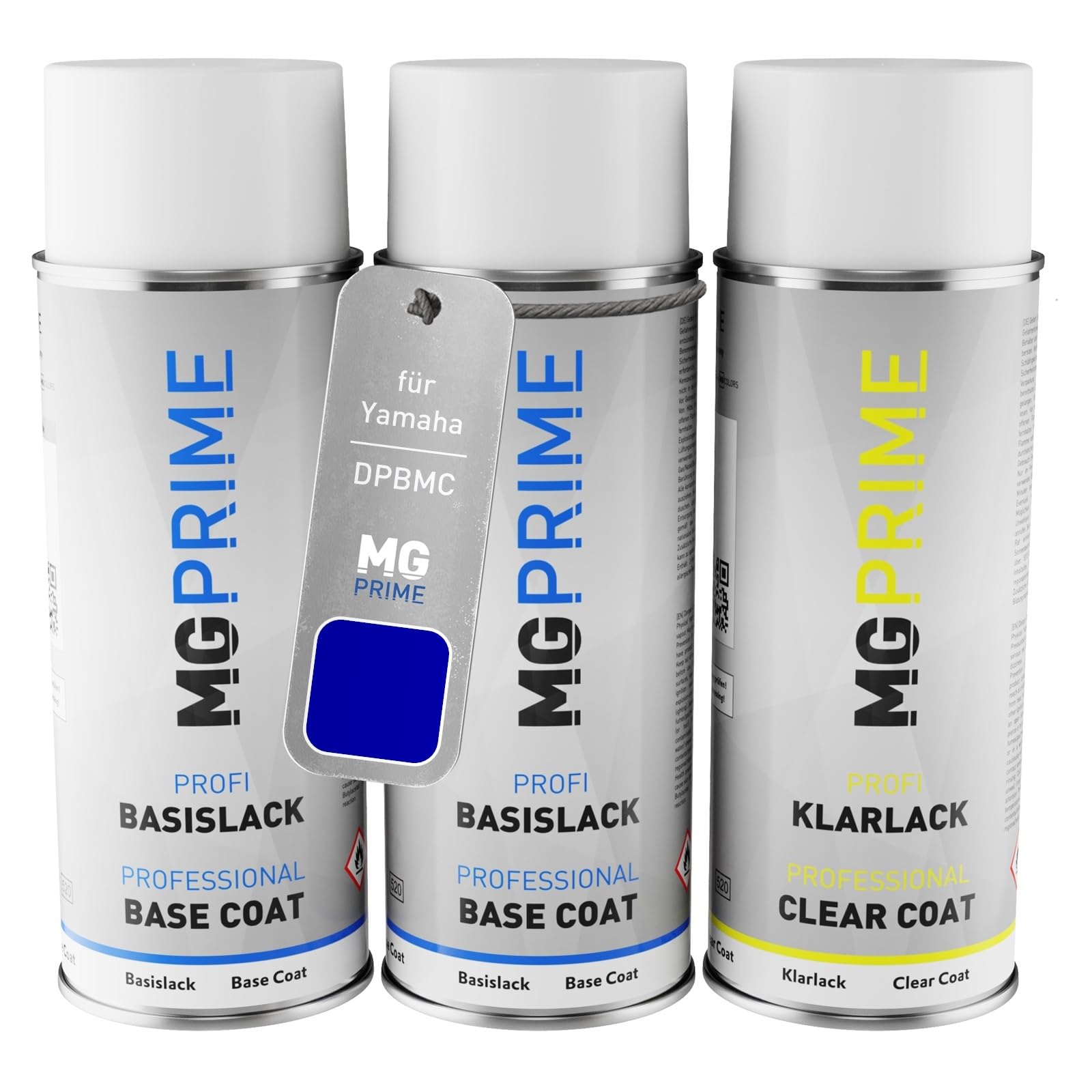 MG PRIME Pintura para motos Set de aerosoles para Yamaha DPBMC Deep Purple Blue Mica Fondo pintura base pintura transparente bote de spray 400 ml