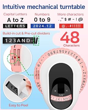 Zodzi Label Maker Embossing Label Maker for Scrapbook Junk Journal Supplies