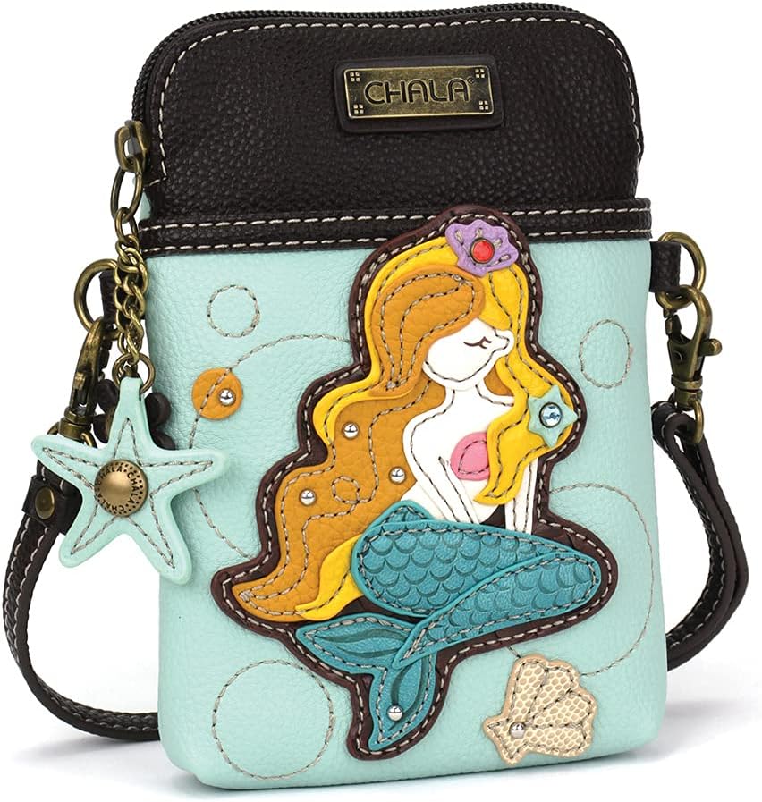 CHALA Ocean Collection Cell Phone Crossbody Purse-Women PU Leather/Canvas Multicolor Handbag with Adjustable Strap - Image 2