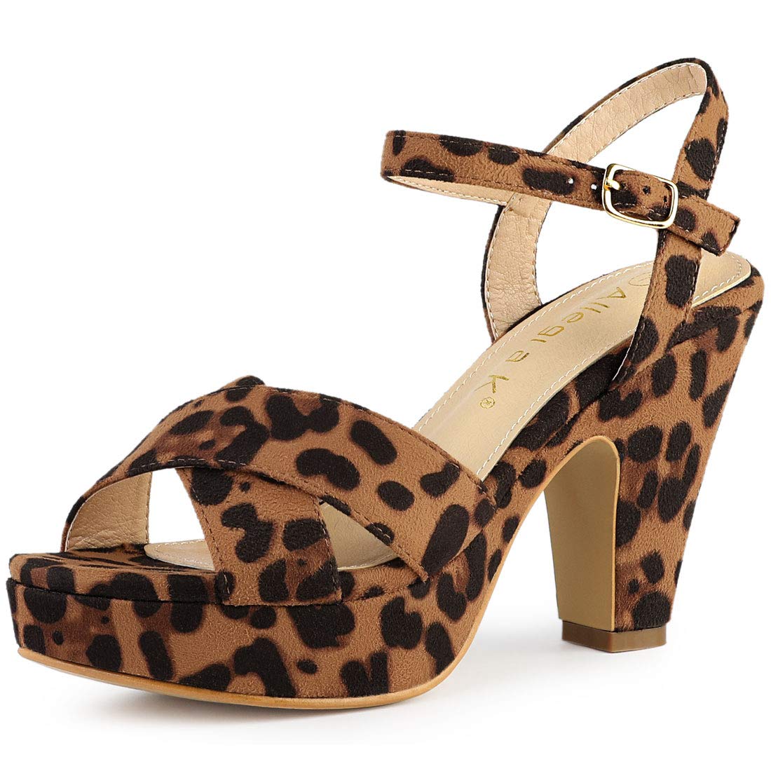 Allegra K Platform Chunky Heels Slingback