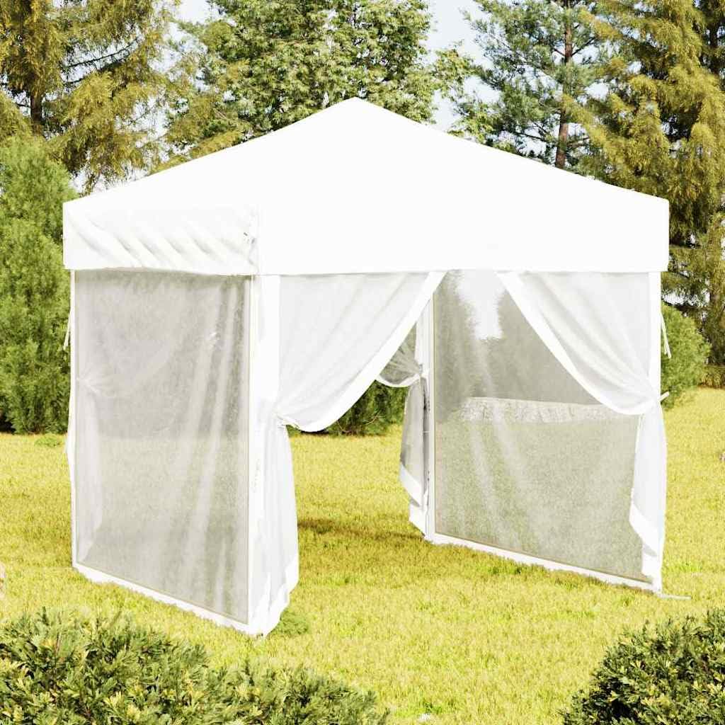 Carpa plegable para fiestas, 2 x 2 m, con paredes laterales, color