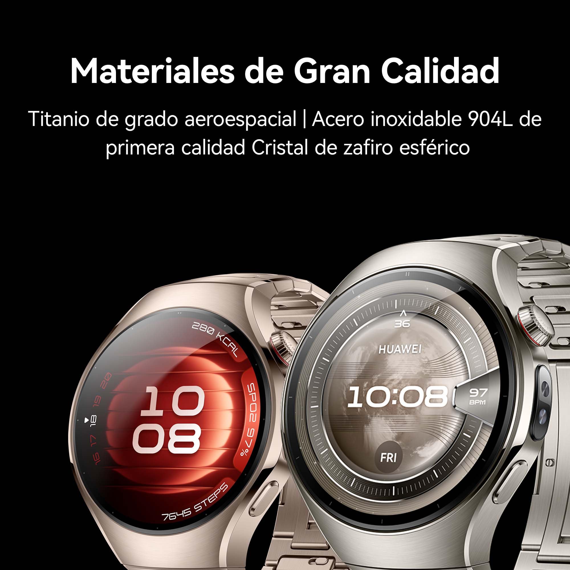 HUAWEI Watch 5, 46mm Smartwatches, Multi-Sensor Revolucionario X-Tap, SpO2 con la Yema del Dedo, Health Glance, ECG, HRV, eSIM, Android & iOS, Negro