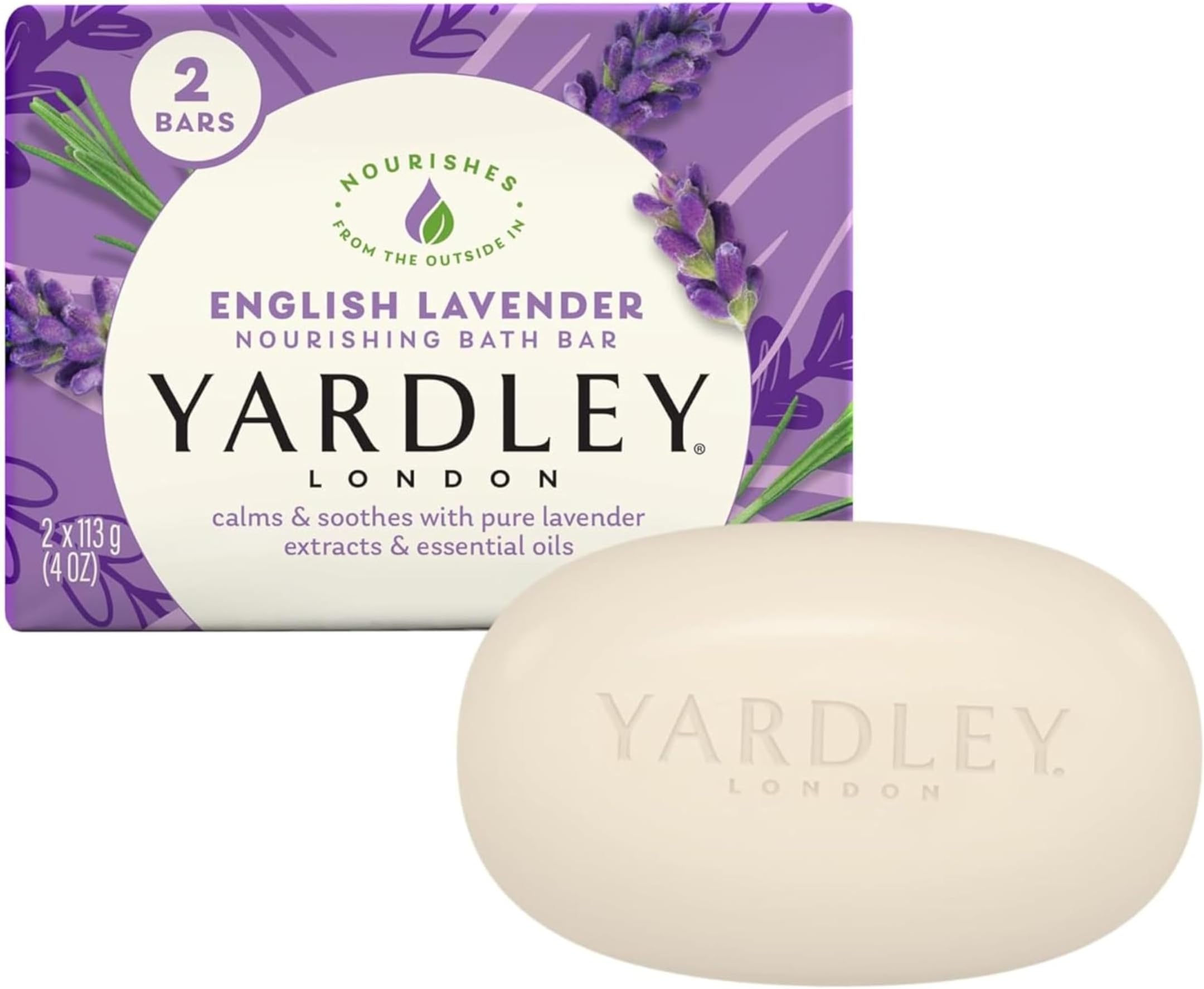 English Lavender Bar Soap 2 x 120g