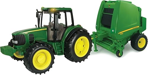 TOMY John Deere Tractor de granja grande con carro
