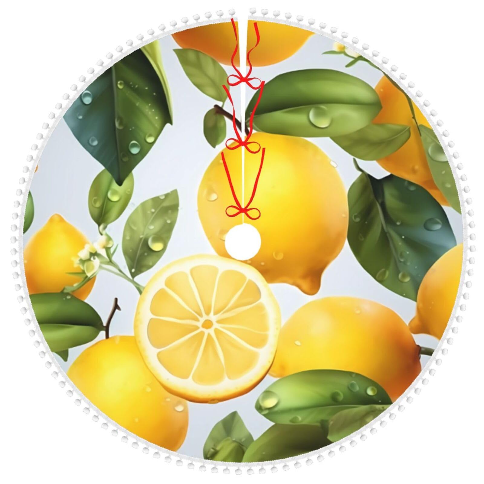 Jupe de sapin de Noël jaune citron pour illuminer vos réveillons