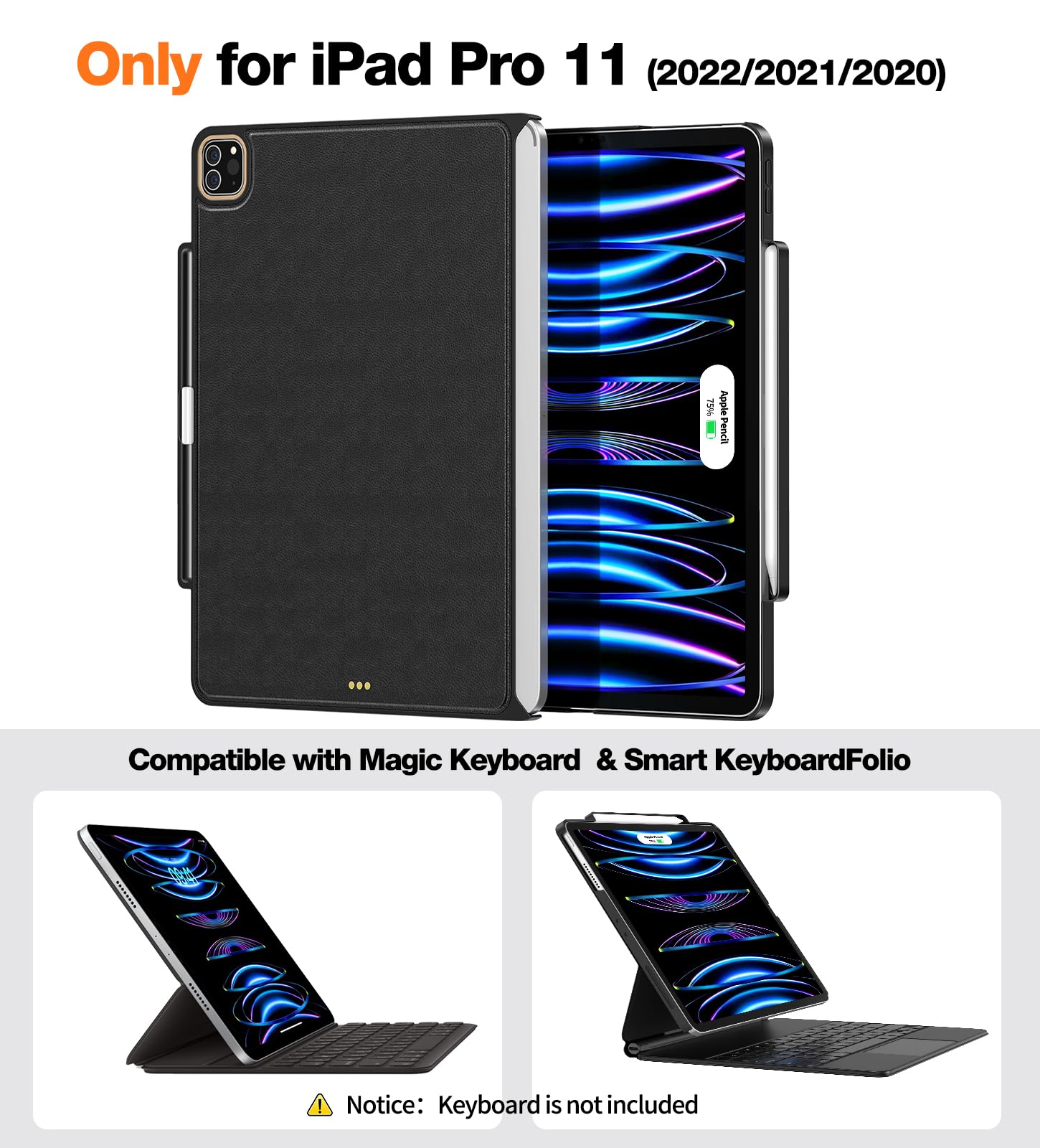 Amazon.com: Magic Keyboard Compatible Case for iPad Pro 11-inch 