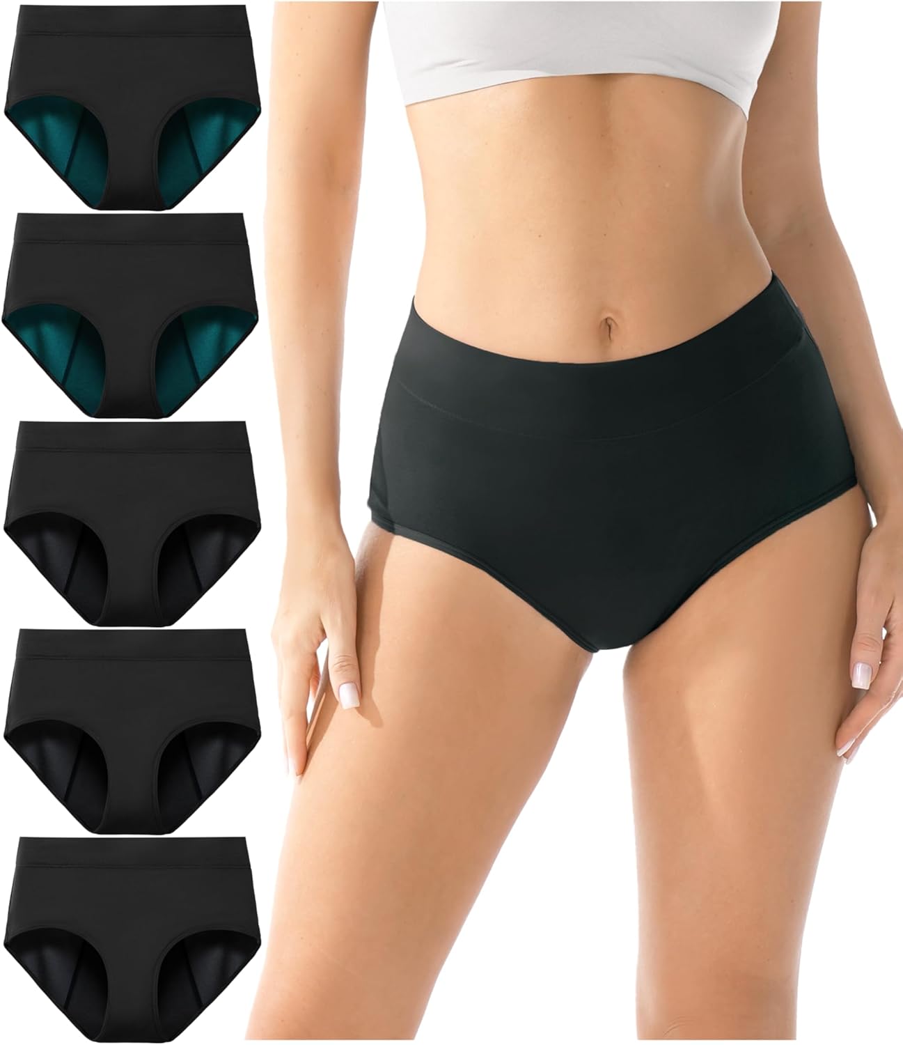 TIICHOO Incontinence Underwear for Women Leak Proof Protective Underwear 5 Pack