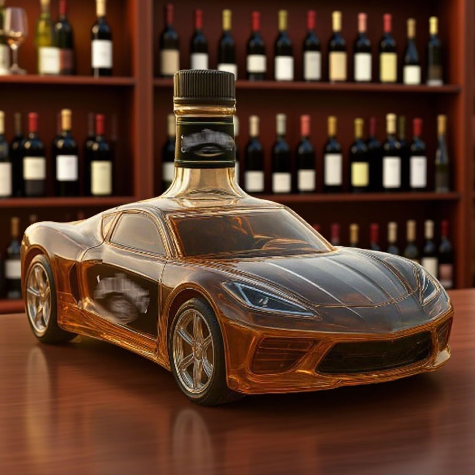 Botella De Whisky Con Forma De Coche Deportivo - Decantador De Vidrio Soplado A Mano, 300 Ml, Ideal Para Regalo O Decoración