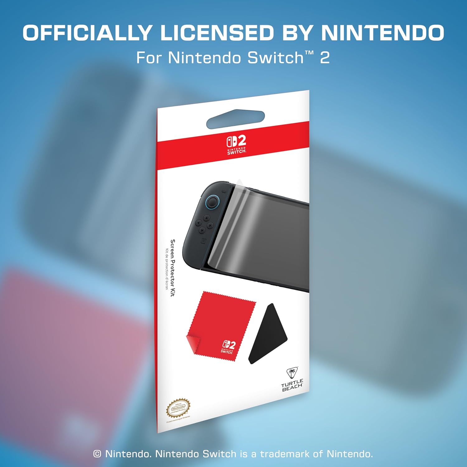 Turtle Beach PlayTrek Screen Protector Kit - Nintendo Switch 2, Anti-Blue Light, Easy Install, Screen Protector, Applicator Tool - Image 2